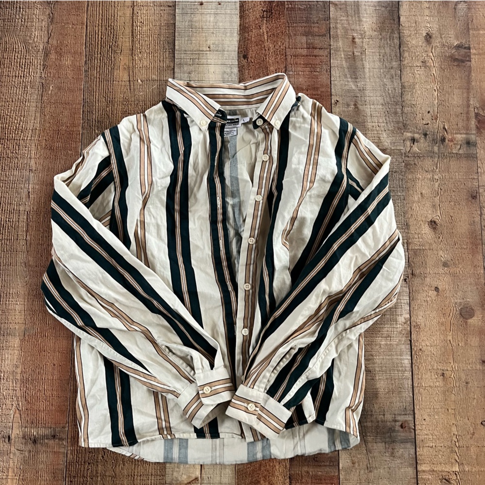 Panhandle Slim Striped Button-Up Shirt